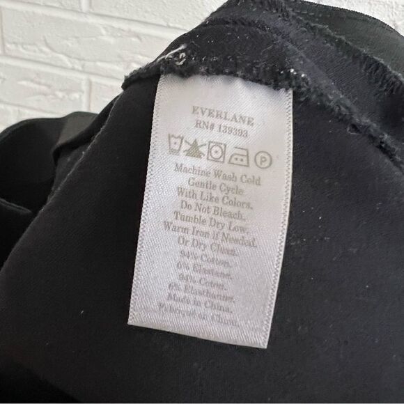 EVERLANE Black Pull On Zip Side Pants Size 4 - Picture 9 of 9